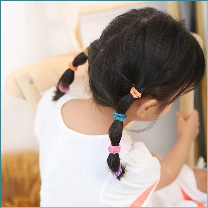 Dây Buộc Tóc Cao Su Cỡ Nhỏ Phong Cách Hàn Quốc Đơn Giản Thời Trang