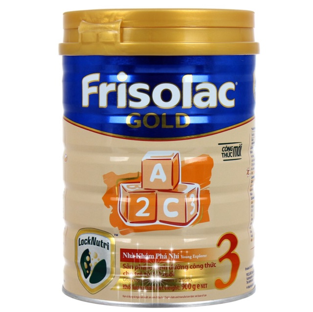 Sữa Frisolac Gold 3 lon 900g. [HSD Date T6/2022]