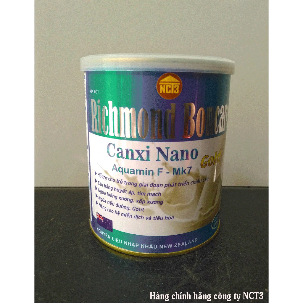 Sữa Bột Tăng Chiều Cao Cho Trẻ Richmond Boncare Canxi Nano Gold (900G) ( Hàng chính hãng công ty NCT3 )
