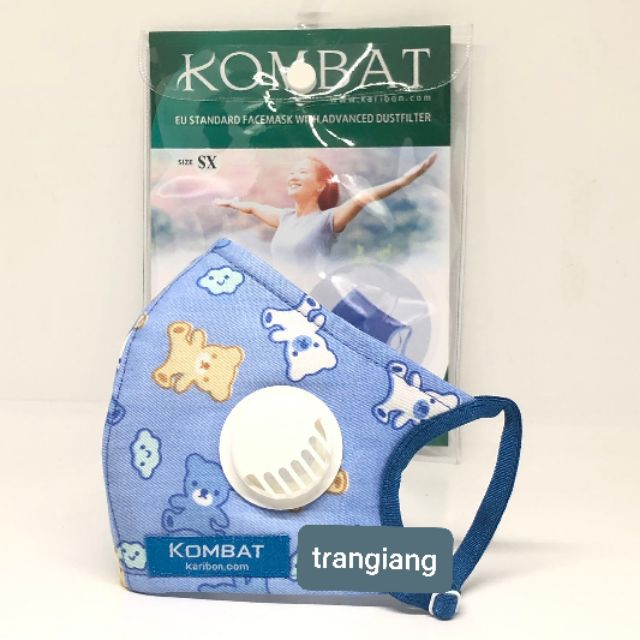 1 khẩu trangKaribon Kombat trẻ em 8 lớp lọc bụi mịn có van thở | BigBuy360 - bigbuy360.vn