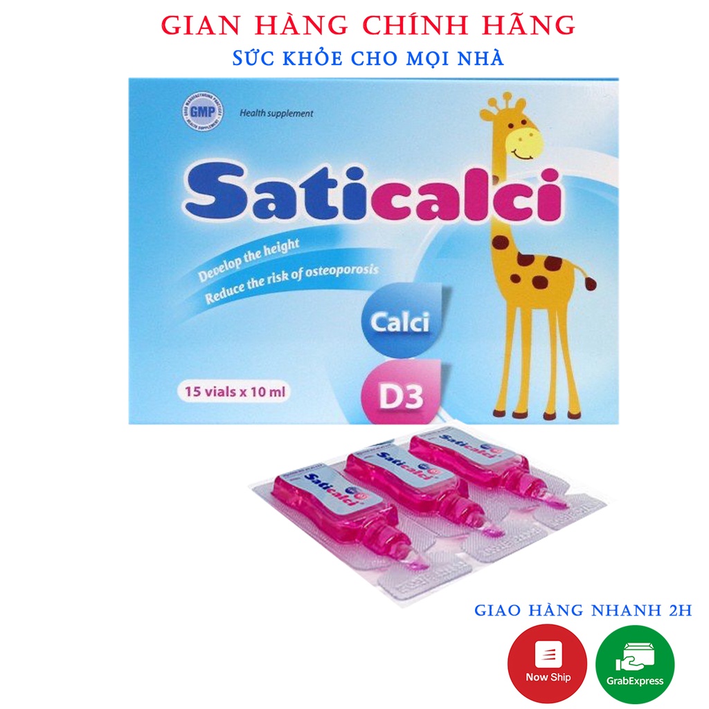 Saticalci D3.Bổ Sung Canxi Phát Triển Chiều Cao,Còi Xương,Loãng Xương Cho Bé