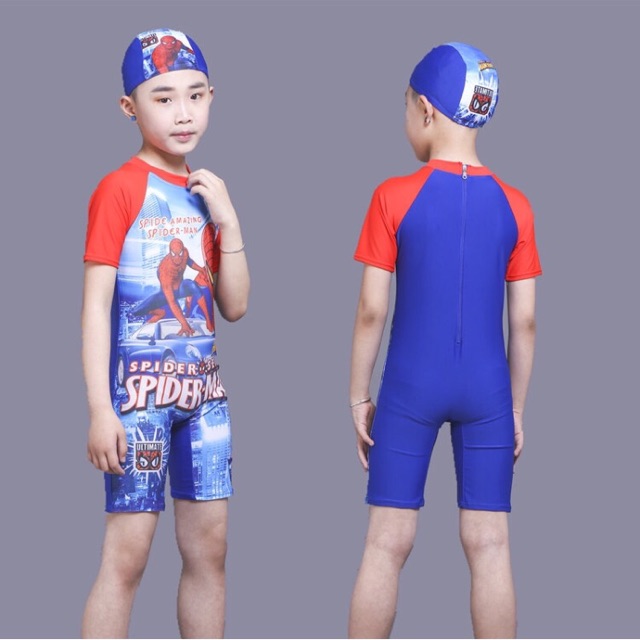 Đồ bơi bé trai TE14 Spider Man (kèm mũ bơi)