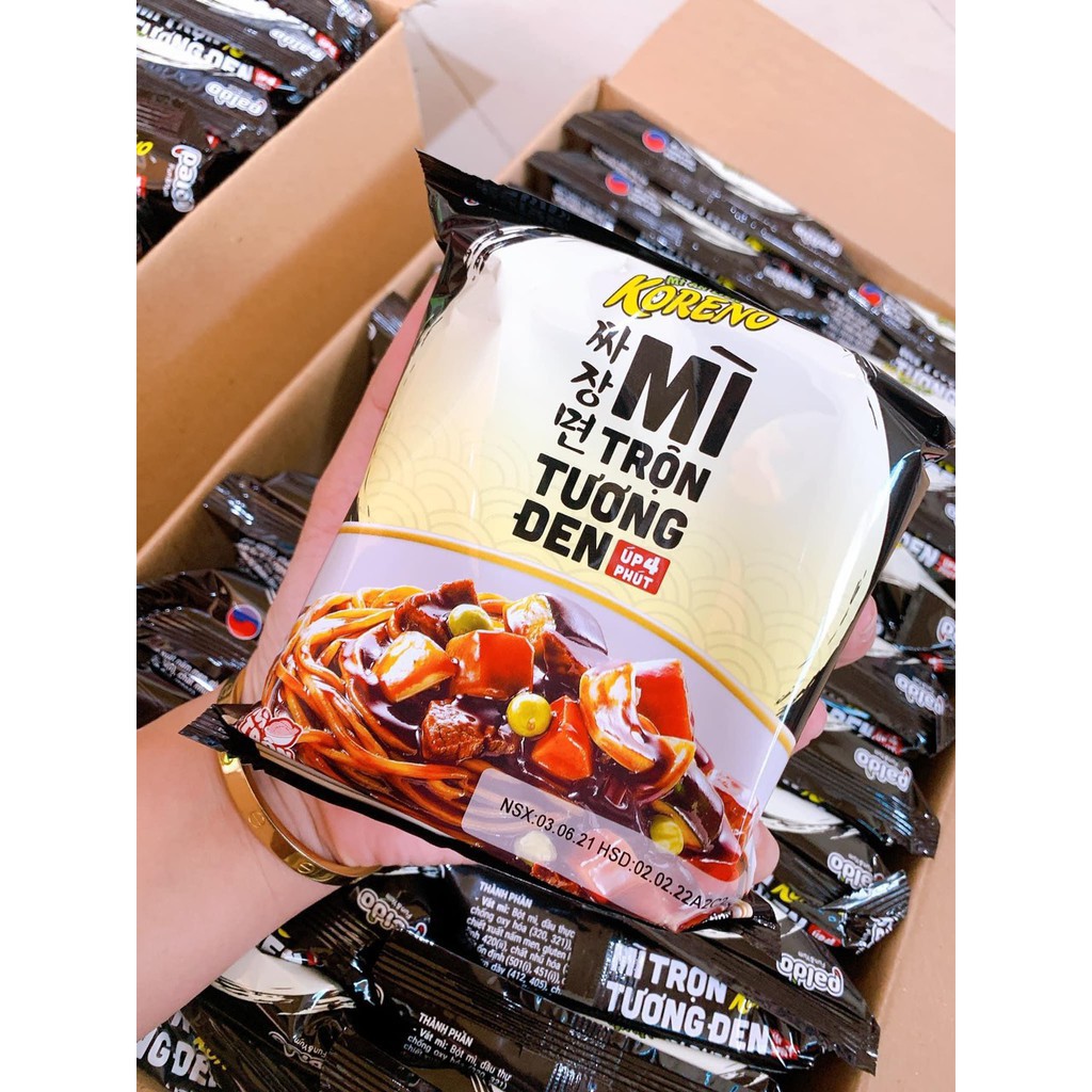 Mì Koreno Vị Bò Cay / Kim chi / Tương đen 75g