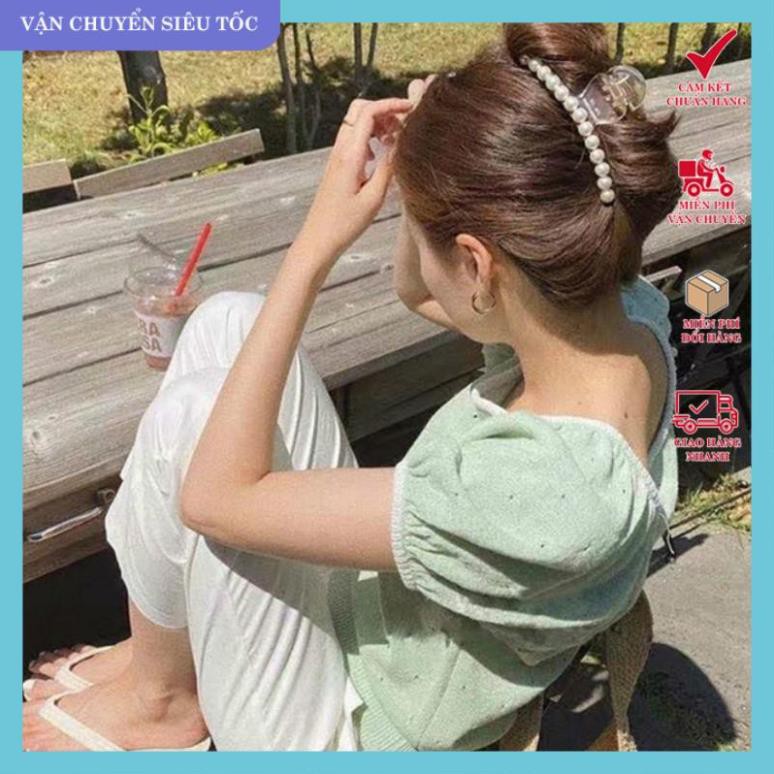 Kẹp tóc ngọc trai thanh lịch thời trang Hàn Quốc cho nữ PK06 cào tóc 5 ngọc nhiều kiểu tùy chọn