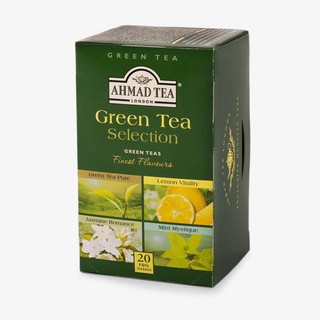 Set 4 vị Trà Xanh (Nhài, Chanh, Bạc Hà, Trà Xanh) - Ahmad Green Tea Collection (túi lọc có bao thiếc - 20 túi/hộp)