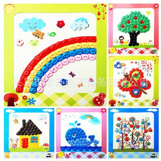 tranh dán cúc áo thủ công cho bé sỉ 50 tranh