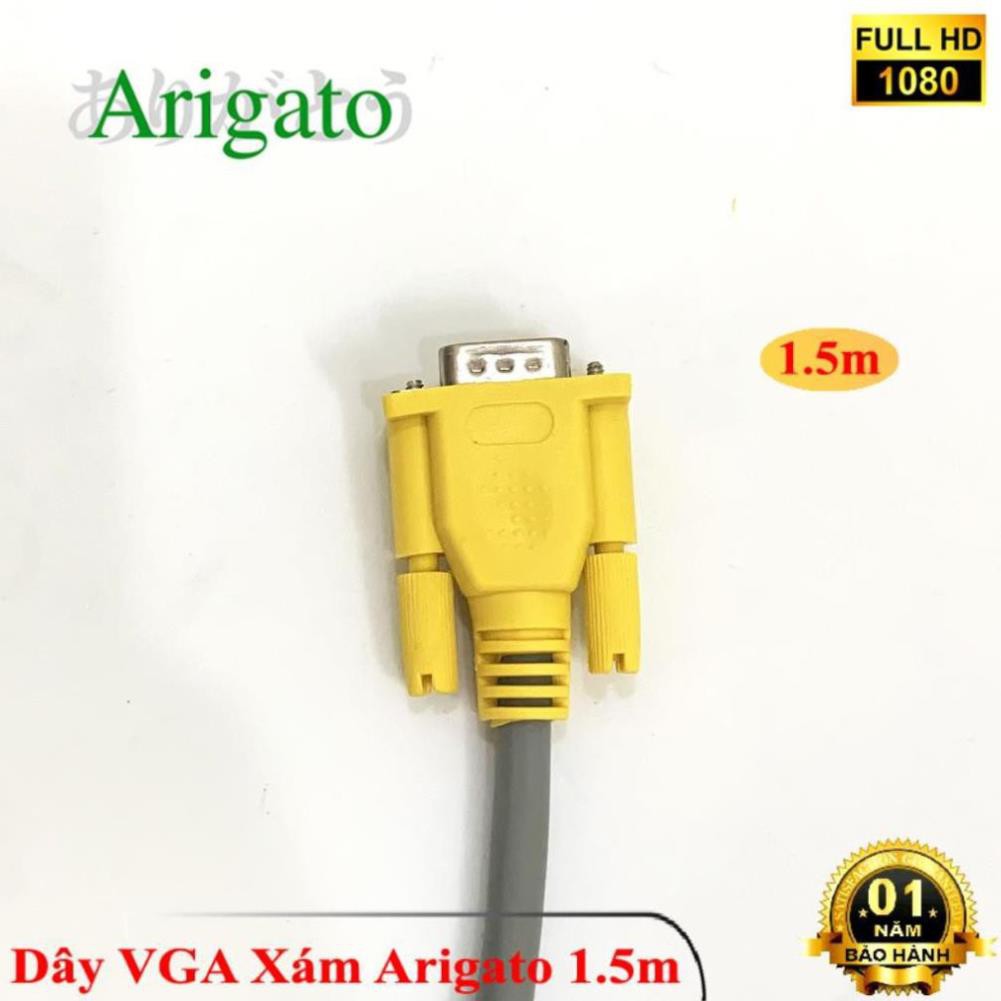 Dây VGA 1.5m Xám Arigato ARIGATO ĐẢM BẢO CHẤT LƯỢNG | BigBuy360 - bigbuy360.vn