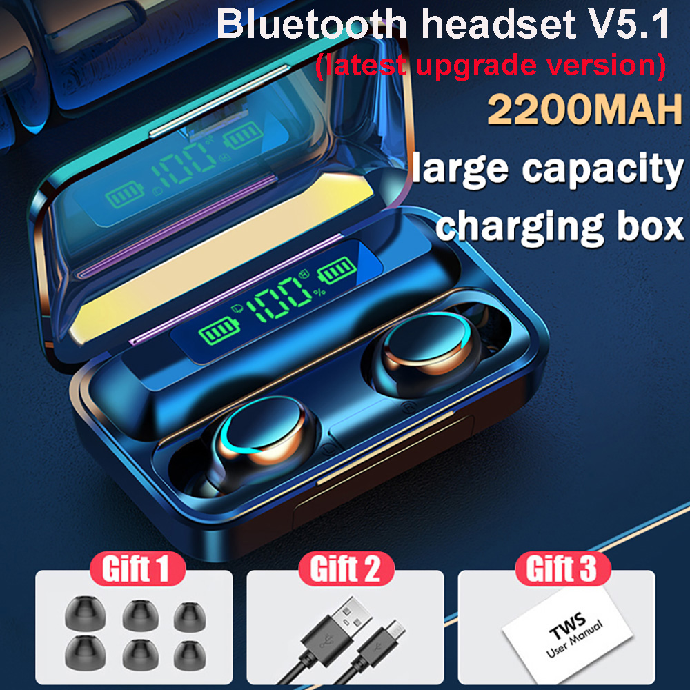 Tai Nghe Không Dây F9-5C Tws Bluetooth 5.1 2200mah 9d Âm Thanh Stereo Sống Động