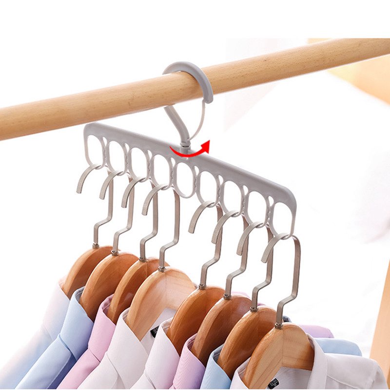 Móc nhựa treo quần áo đa năng tiết kiệm không gian tiện dụng