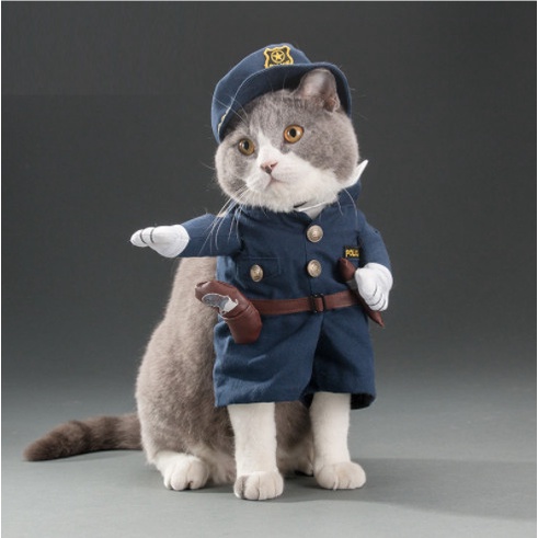 (CÓ SẴN) Quần áo cosplay hoàng thượng, cảnh sát, cao bồi, kiếm sĩ cho chó mèo thú cưng