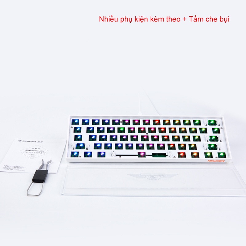 Bộ kit phím cơ Newmen GM610 Pro RGB/ 3 MODE/ MX Hotswap/ Wireless 2.4Ghz/ Bluetooth