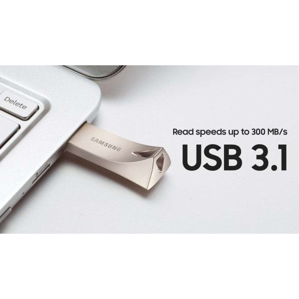 USB 3.1/3.0 Sansung Flash Drive Ultra Bar Plus 128GB 300Mb/s - Bạc | BigBuy360 - bigbuy360.vn