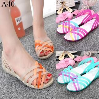 A40 - giày búp bê style dây đan sắc màu
