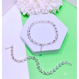 LẮC TAY ĐÁ PHA LÊ CHO NỮ MIX LÕI BI BẠC TA