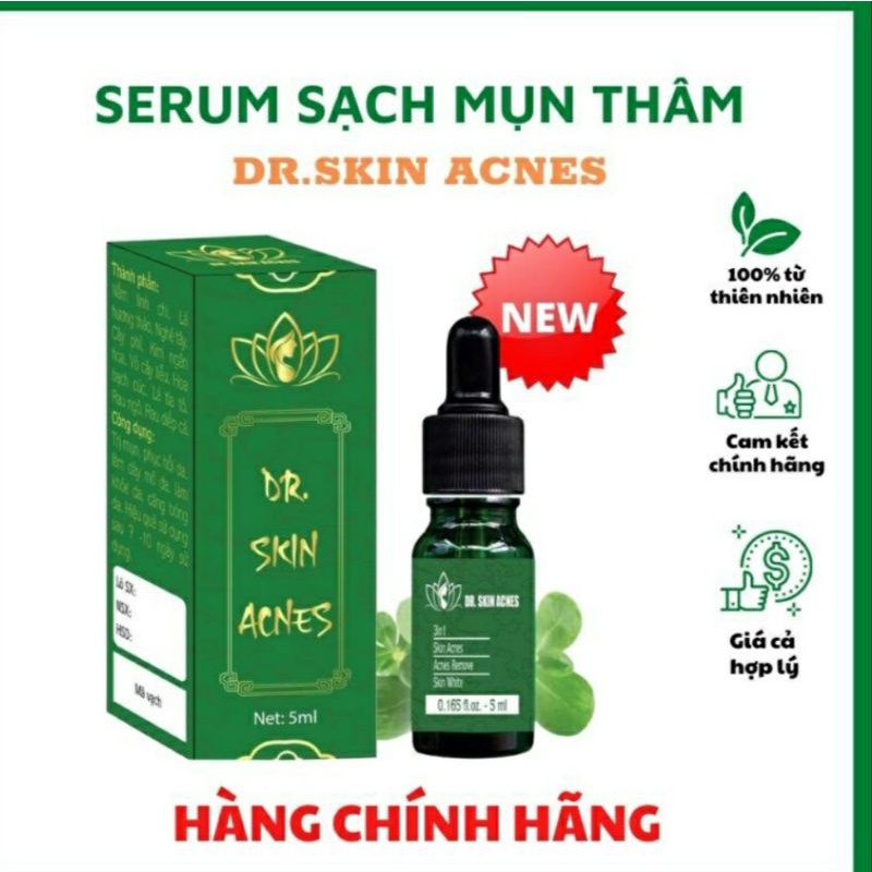 ]Serum Mụn Dr.skinacnes,Thảo Dược Sạch Mụn,Sạch Thâm,Hết Nám,Tàn Nhang.Giúp Da Trắng Sáng,Căng Mịn6