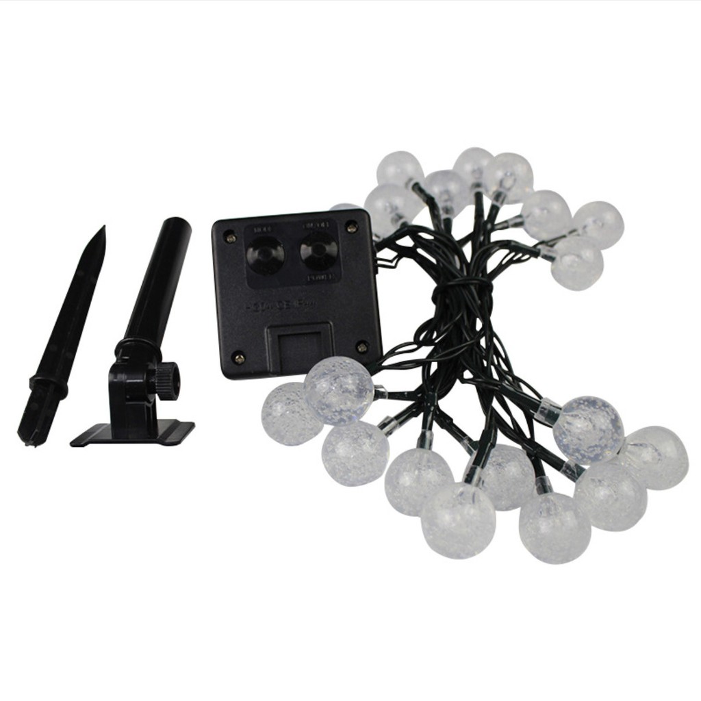 Bộ 50 bóng đèn Cầu LED SOLAR dạng dây treo sử dụng năng lượng mặt trời, trang trí sân vườn - Home and Garden
