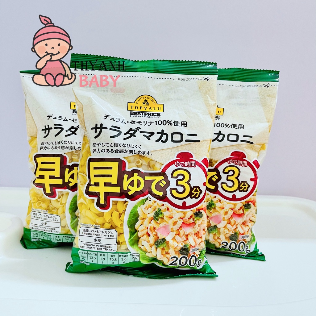 Nui ống nhỏ Topvalu Nhật Bản 200gr