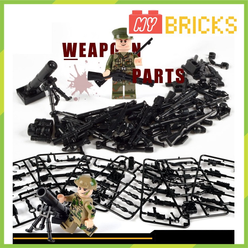 Vỉ lắp ráp vũ khí cho nhân vật lego nhiều mẫu - MR7016