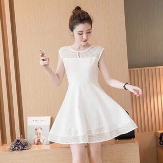 Đầm xoè phối ren lưới M/L/XL/2XL