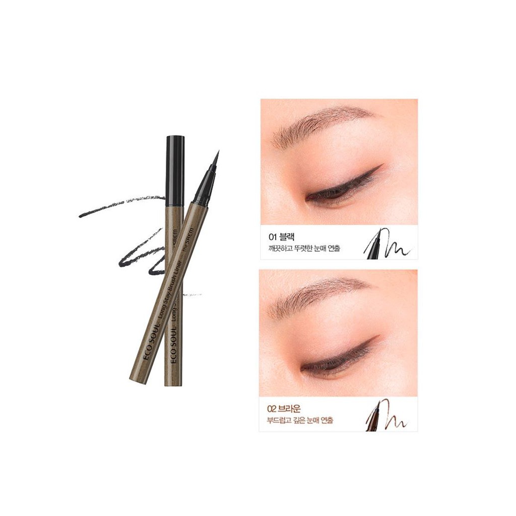 [The Saem] Bút Kẻ Mắt The Saem Eco Soul Long Stay Brush Liner