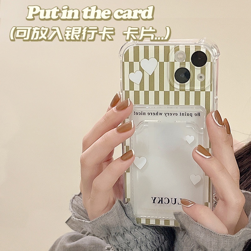 Ốp lưng iphone Ốp điện thoại dẻo có ngăn đựng thẻ chống rơi dành cho iPhone 13 11promax/xr/xmax xs 13promax 7p/8p/13 Dinuo case