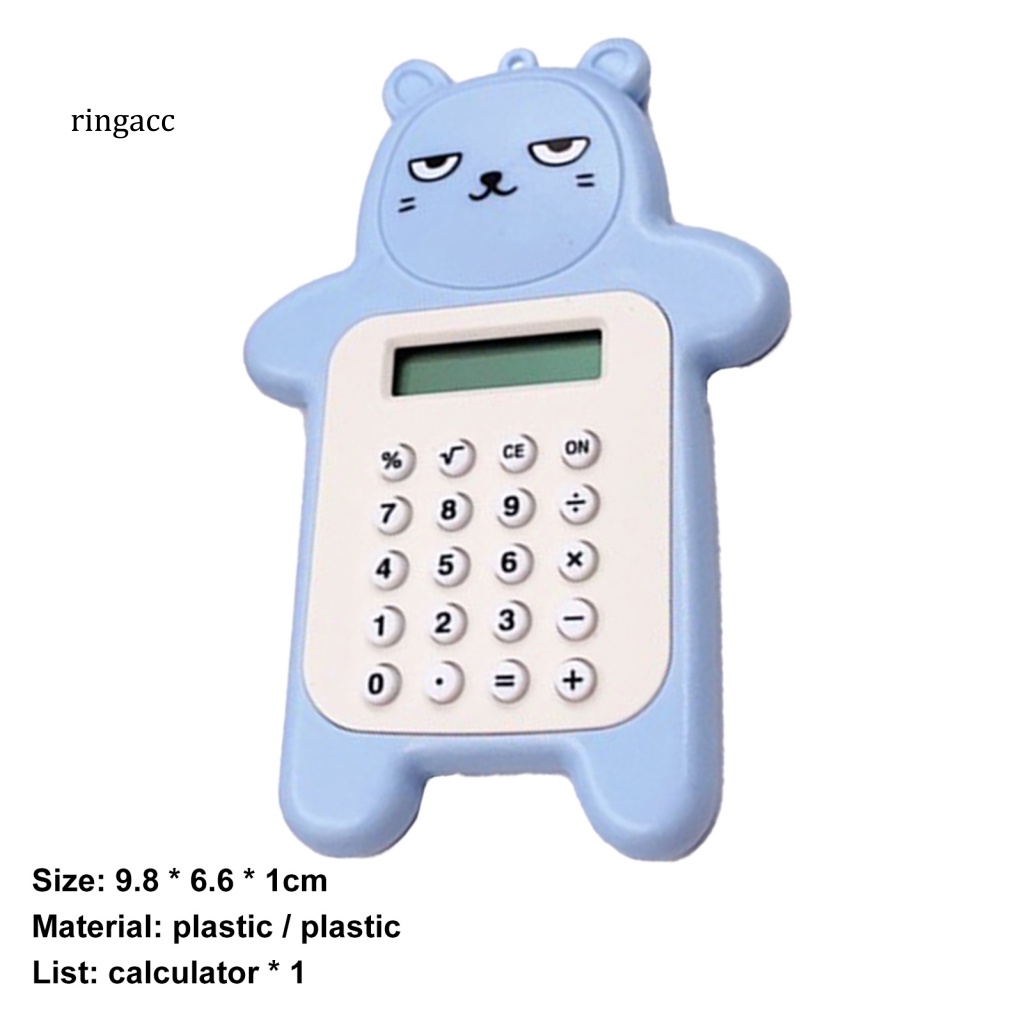 Máy Tính Cầm Tay Mini Màn Hình Kỹ Thuật Số Họa Tiết Hoạt Hình Dễ Mang Theo Tiện Dụng