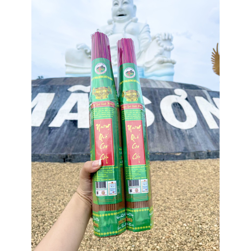 Nhang Quế Trà Bồng Cao Cấp 30cm, 220 cây, 350gram - Hương Quế Trà Bồng