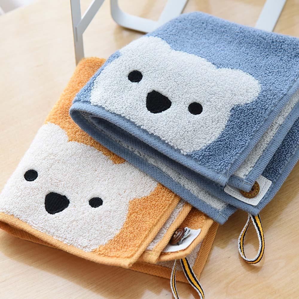 Khăn Lau Mặt Vải Cotton Họa Tiết Gấu Hoạt Hình Lấp Lánh Thoải Mái Cho Bé