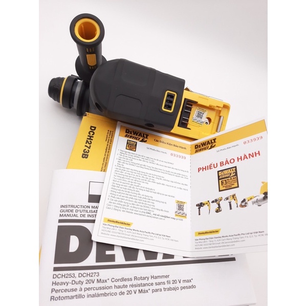 Thân Máy Khoan Bê Tông 3 Chức Năng DEWALT DCH273B - Chính Hãng - SKU DCH273