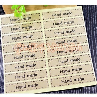Tem dán hand made chữ nhật dài