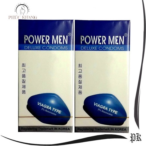 Combo 2 hộp bao cao su kéo dài thời gian Powermen viagra 24 chiếc