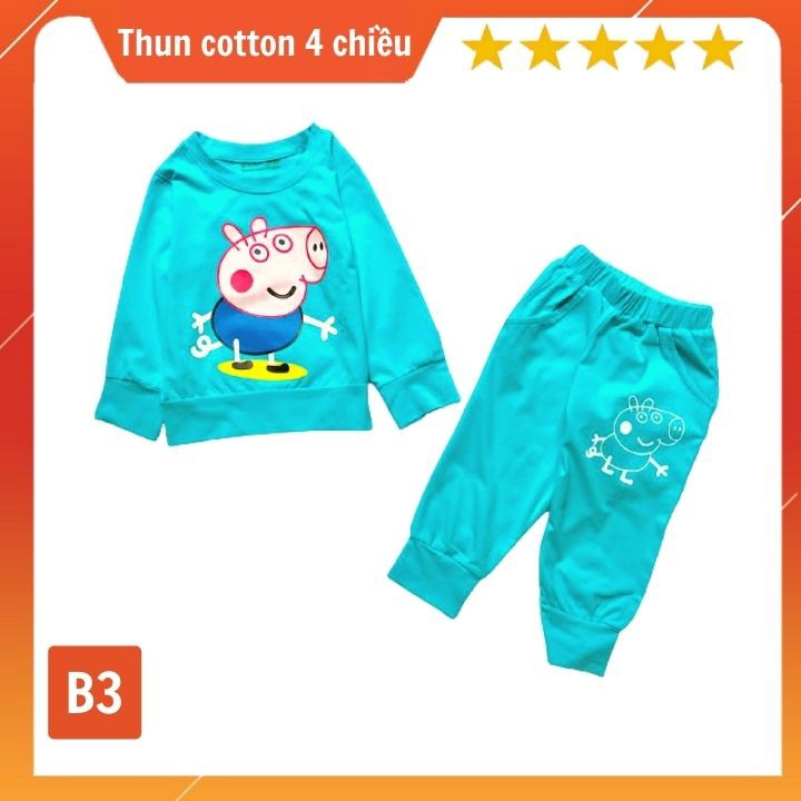 Đồ bộ dài tay cho bé gái hình Pony - Elsa - nàng tiên cá - Chất thun cotton - Tomchuakids