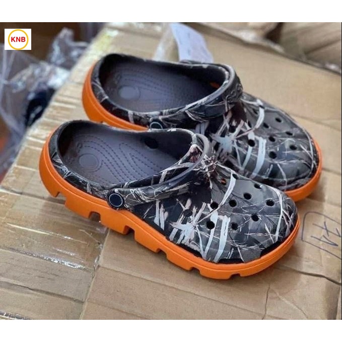 Dép nữ nam, Dép suc Duet Cross Cam CAMO-Freeship + 12 sticker- Dép Quai Ngang nam nữ bít đầu hàn quốc đi mưa