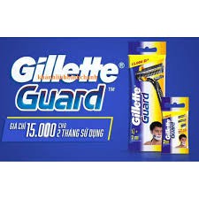Dao cạo Gillette Guard Mới - 1 cán 2 lưỡi, có lưỡi riêng