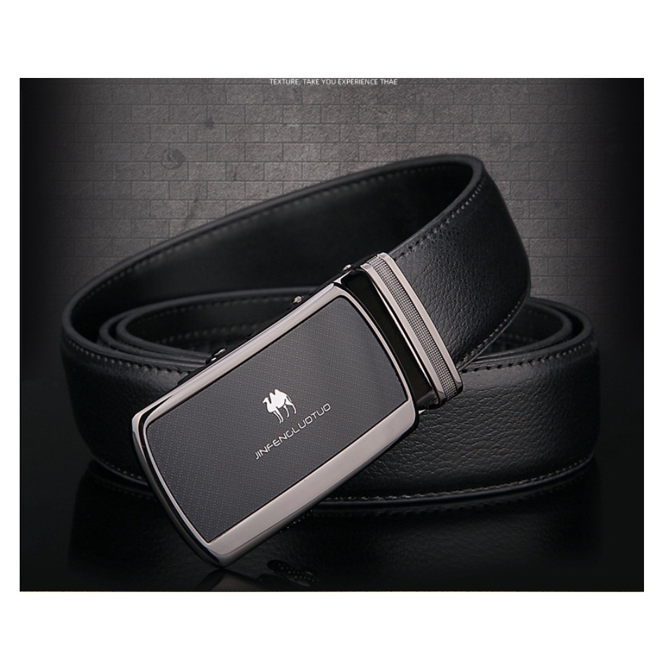 Thắt lưng nam da bò nguyên chất mặt khóa tự động hợp kim cao cấp