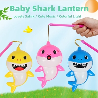 Lovely Shark Lantern Boy Girl Shark Lantern Cute Cartoon Animal Light Music Electric Shark Lantern Novelty Toy
