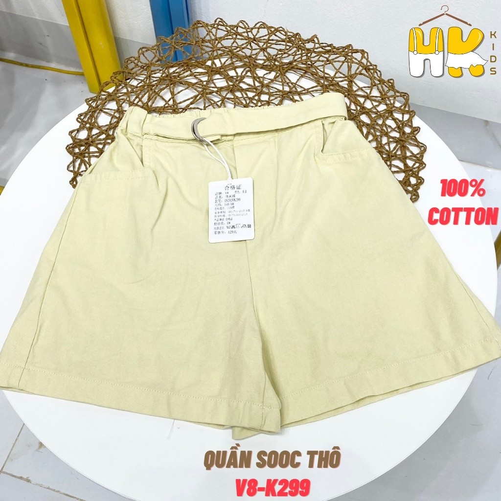Quần sooc cho bé gái, chất thô cotton V8-K299