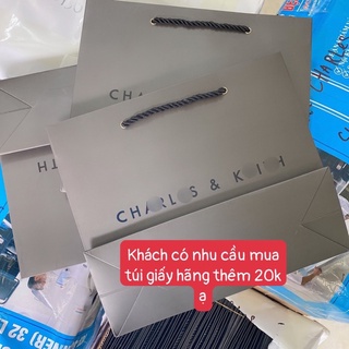 (Túi giấy hãng) Túi da sần size 18
