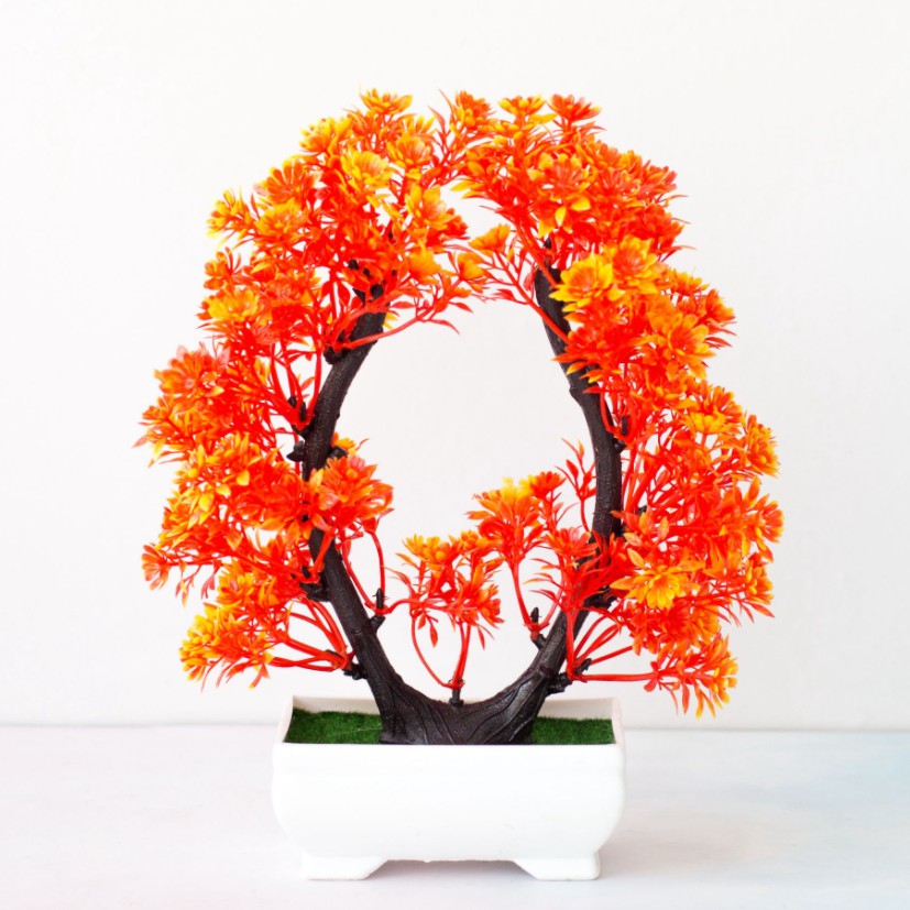 Chậu Cây Giả nhân tạo FREESHIP Chậu Cây mini kèm chậu - Để Bàn Siêu Đẹp