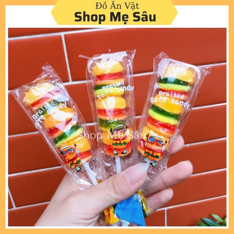 Kẹo Dẻo Burger 💖FREESHIP💖 Cây Kẹo Chipchip Hình Hamburger Dễ Thương