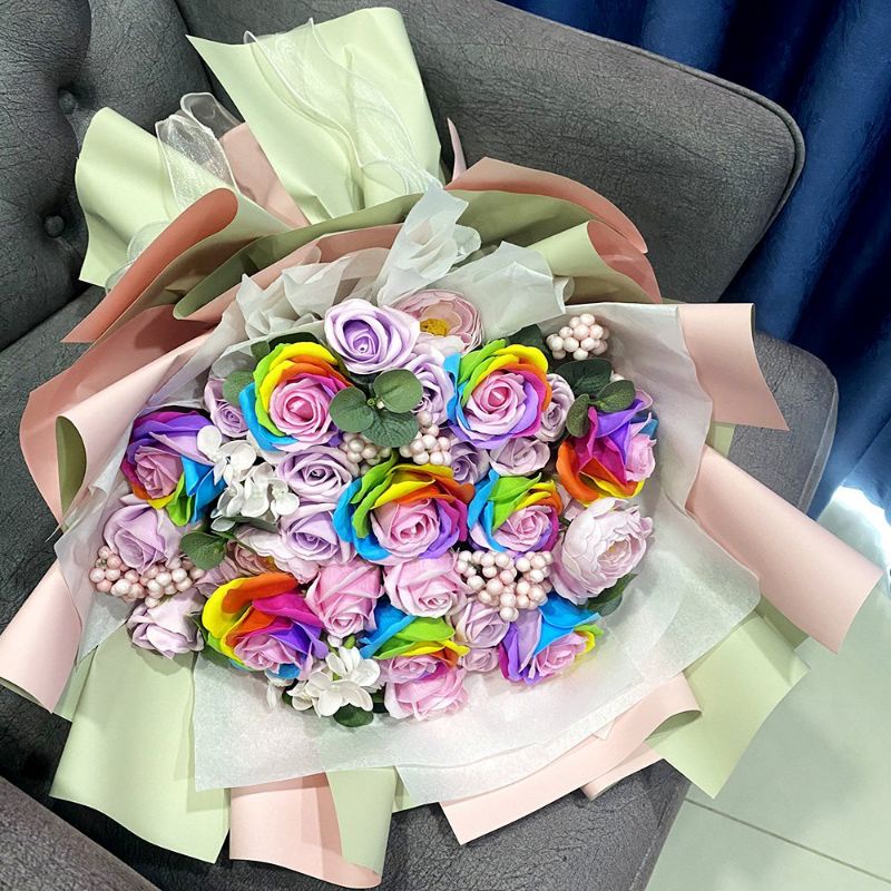 Hoa hồng sáp thơm 7 màu