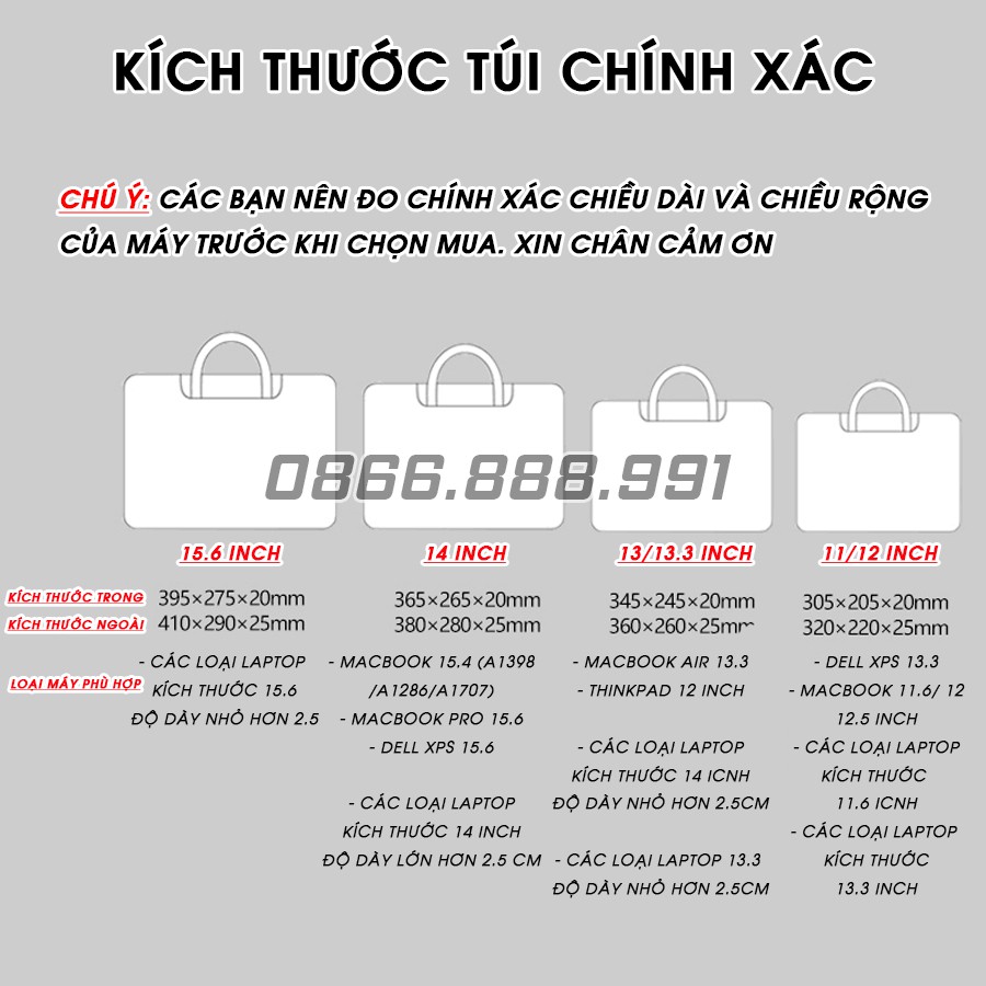 Túi Chống Sốc Laptop Macbook Phong Cách Hàn Quốc (Không Có Quai) - Chống Sốc 4 Lớp, Phủ Nhung Êm Ái