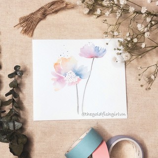 Thiệp vẽ tay handmade xinh xắn - Mã C