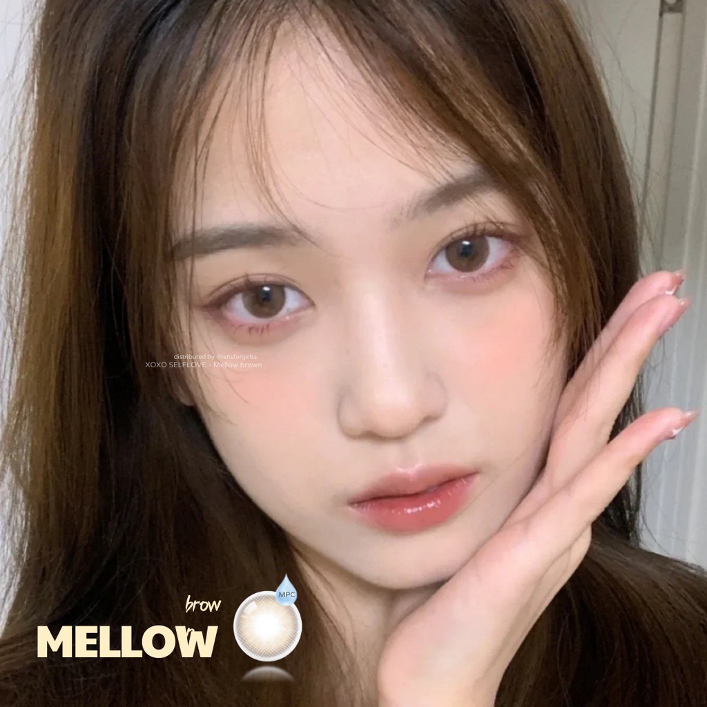 Kính áp tròng nâu trong tự nhiên MELLOW BROWN - MPC dành cho mắt nhạy cảm | Hsd 6 tháng | Lens cận
