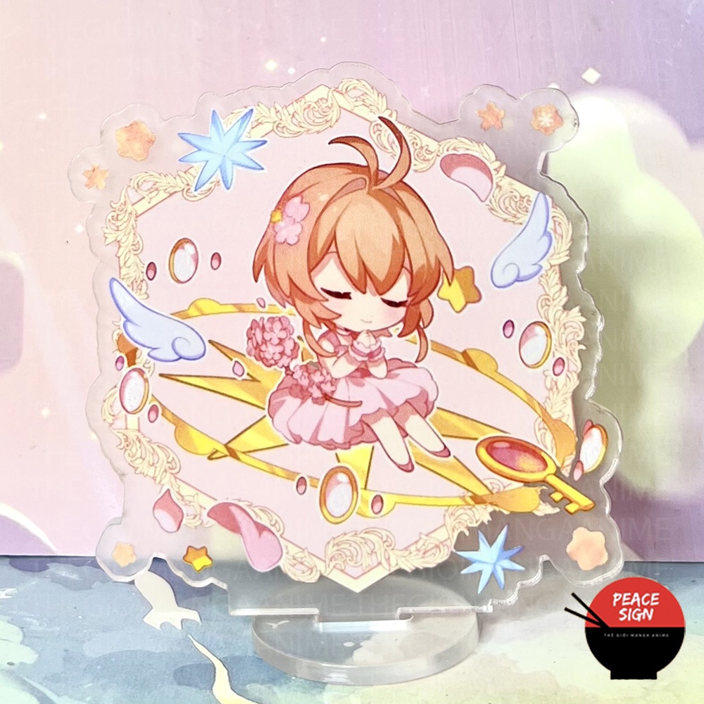 Standee mini Cardcaptor Sakura mô hình THỦ LĨNH THẺ BÀI anime chibi mica trưng bày