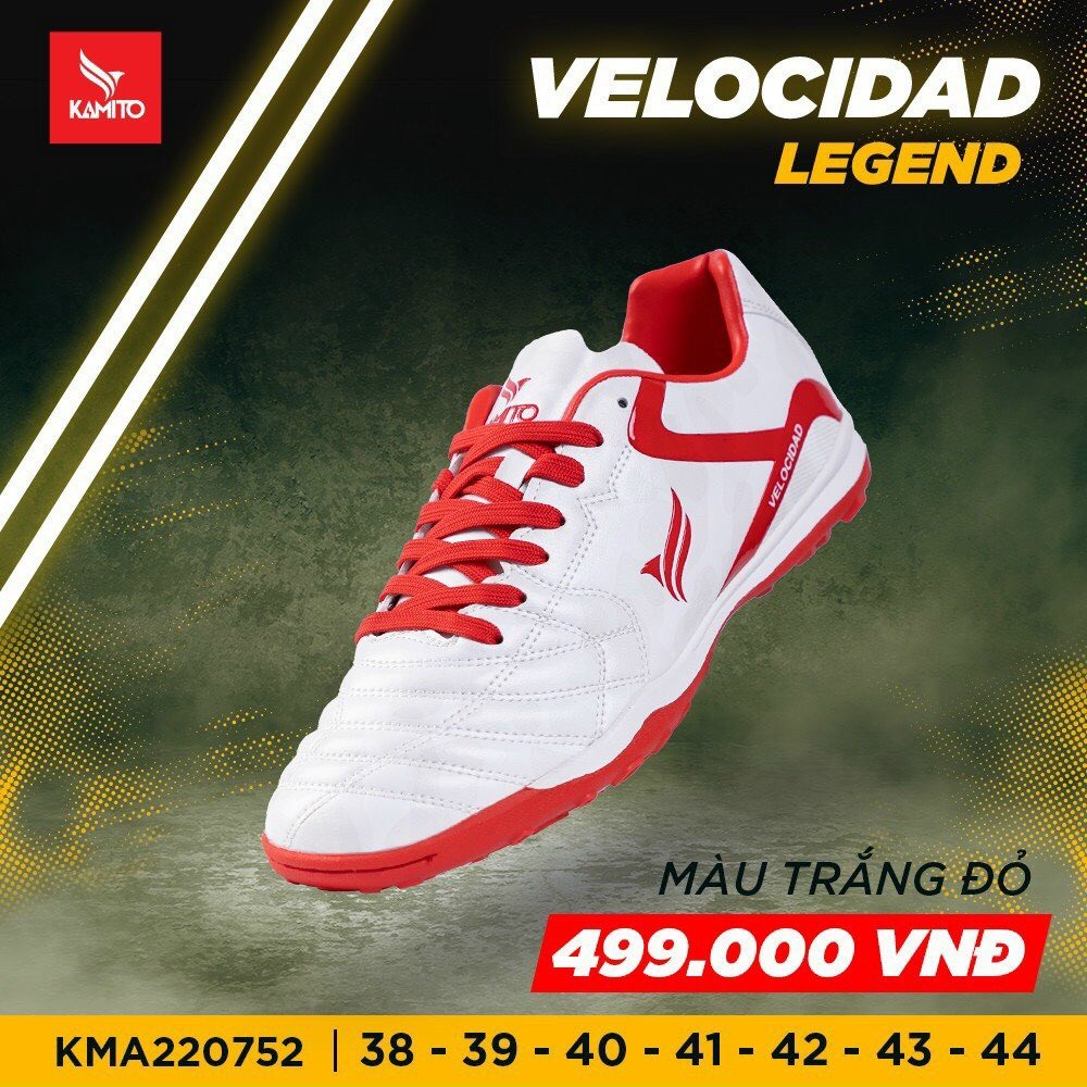Giày Đá Bóng Kamito Velocidad  Legend Chính Hãng Thiết Kế Ôm Chân Phong Cách Hiện Đại, Đại Trẻ Trung Màu Sắc Tươi Mới