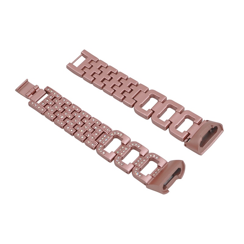 Dây Đeo Inox Đính Kim Cương Giả Cho Đồng Hồ Thông Minh Fitbit Charge 5 4 3 2 3 4 se