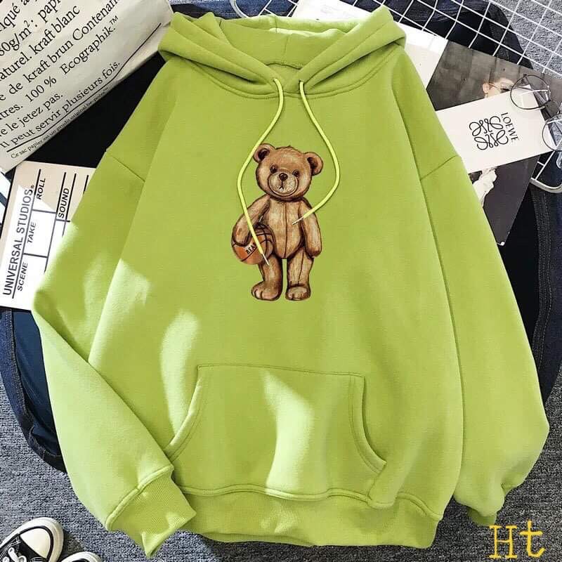 Áo hoodie 5d gấu bóng rổ HTH1120