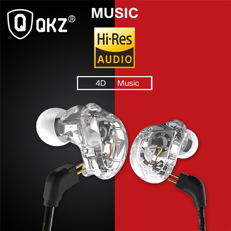 New QKZ VK1 4DD In Ear Earphone HIFI DJ Monito Running Sport Earphones