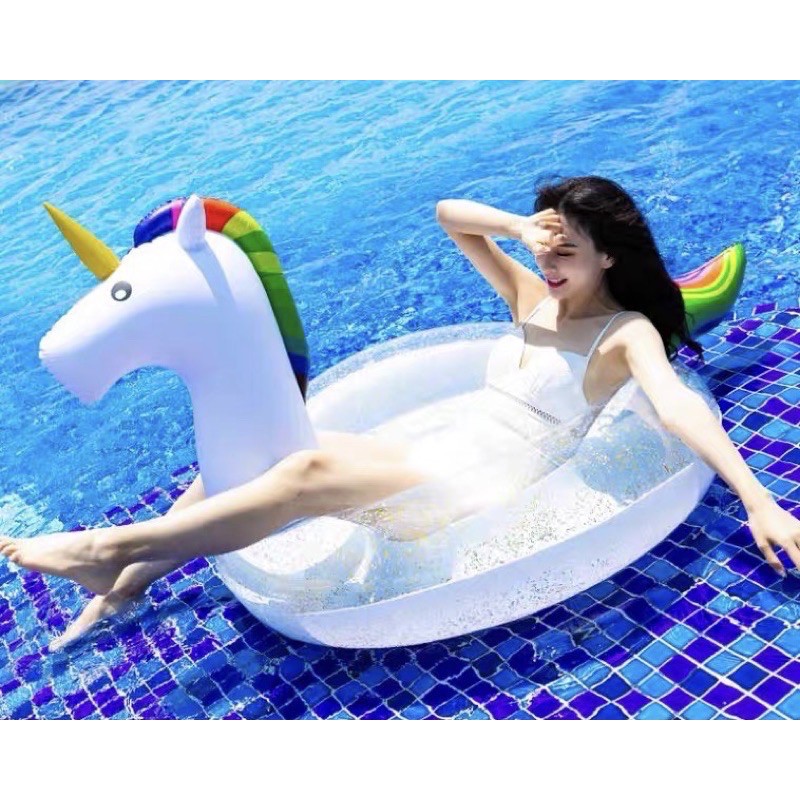 Phao bơi 3D hình kỳ lân pony siêu xinh có đủ size dành cho người lớn và bé gái